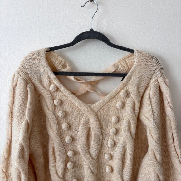 MINKPINK Amina Bobble Sweater in Oat - Picture 7 of 10